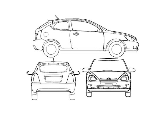Download drawing Hyundai Accent III MC Hatchback 2008 in ai pdf png svg ...